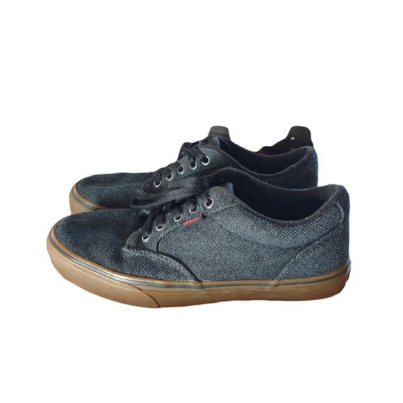 Vans Shoes | Vans Off The Wall Charcoal Grey Skate Shoes with A Brown Gum Bottom Mens 7 | Color: Black/Gray | Size: 7 | Ravensnrobbins's Closet